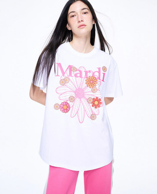 Mardi Mercredi TSHIRT FLOWERMARDI BLOSSOM_WHITE PINK(Preorder)