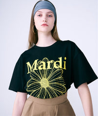 Mardi Mercredi Black-Yellow TSHIRT FLOWERMARDI(Preorder)