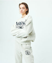 Mardi Mercredi SWEATSHIRT FLOWERMARDI Oatmeal Black(Instock)