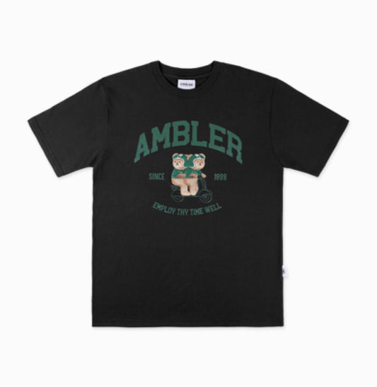 Ambler Delivery Bear Black T-Shirt Korean Collection