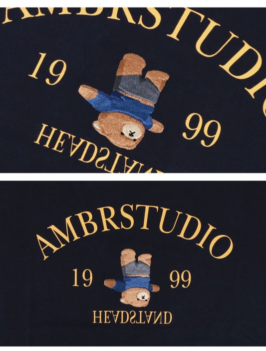 Ambler Headstand Bear Navy T-Shirt Korean Collection(preorder)